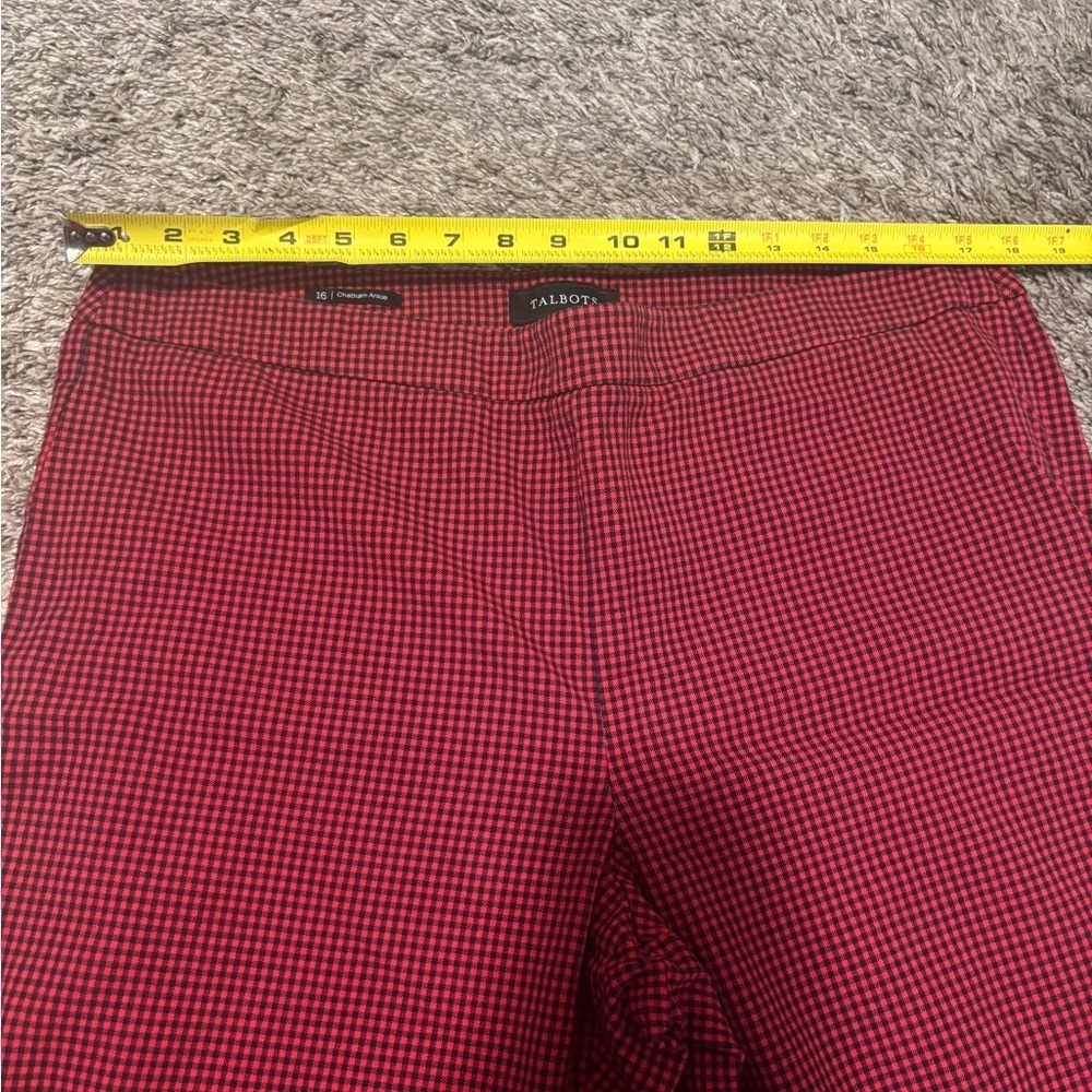 Talbots Red Patterned Dress Pants - Picture 9 of 13
